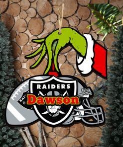 Las Vegas Raiders NFL Grinch Personalized Ornament SP121023113ID03