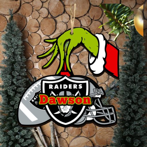 Las Vegas Raiders NFL Grinch Personalized Ornament SP121023113ID03