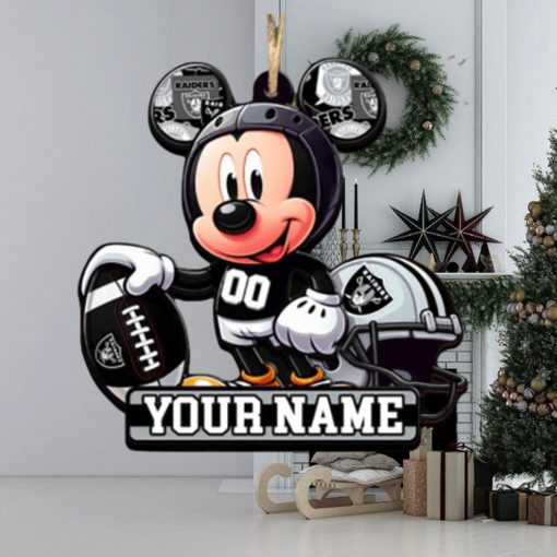 Las Vegas Raiders NFL Mickey Disney Christmas Ornament