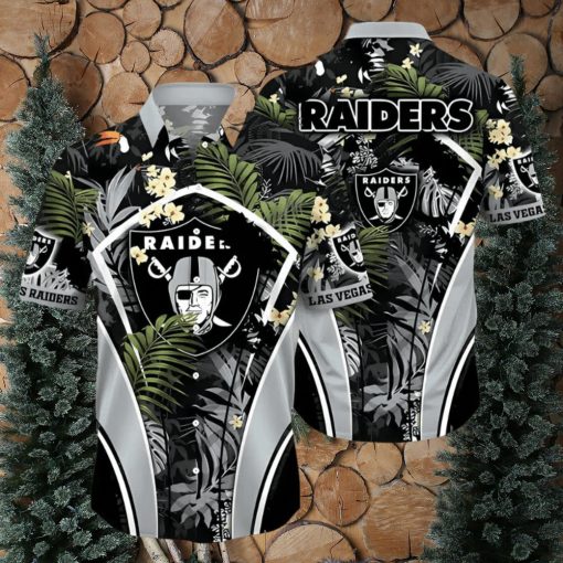 Las Vegas Raiders NFL Player Symbol All Over Print Short Sleeve Hawaiian Shirt