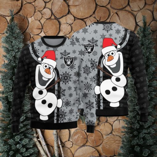 Las Vegas Raiders Olaf Christmas Funny Knitted Sweater