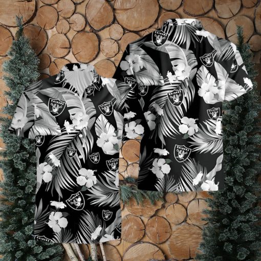 Las Vegas Raiders Tropical Flowers For Fans Hawaiian Shirt