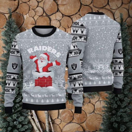 Las Vegas Raiders Ugly Christmas Santa Claus Xmas Sweater Savior Gift Mens Women