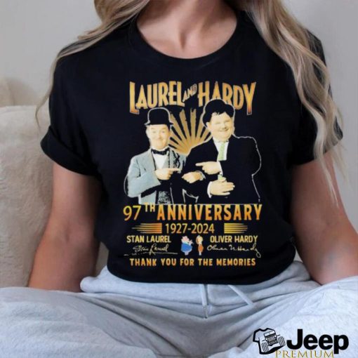 Laurel And Hardy 97th Anniversary 1927 2024 Thank You For The Memories Shirt