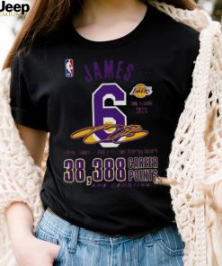 LeBron James 20th 2023 season NBA’s All time 38,388 Career Points and counting shirt