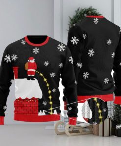 Leaky Roof Black Ugly Christmas Sweater Funny Gift For Men And Women Family Holidays