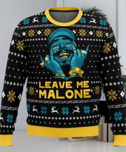 Leave Me Malone Post Malone Ugly Christmas Sweater