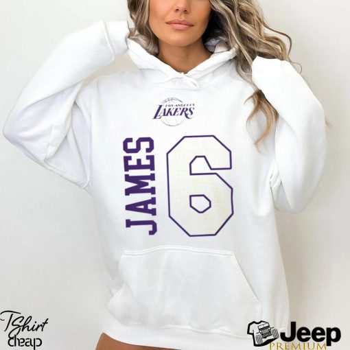 Lebron James number 6 Los Angeles Lakers basketball name and number shirt