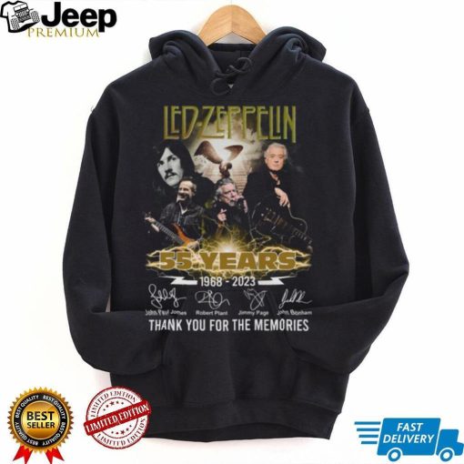 Led Zeppelin 55 Years 1968 2023 Thank You for the memories signatures shirt