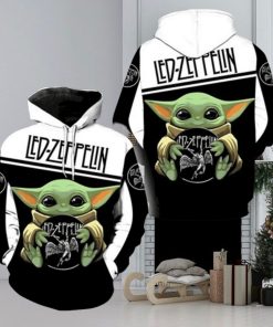 Led Zeppelin Baby Yoda Pullover Hoodie