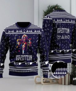 Led Zeppelin Band Printed Logo Cute Christmas Gift Ugly Christmas Sweater For Fans