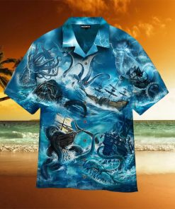 Legend Octopus Attacking The Ship Hawaiian Shirt