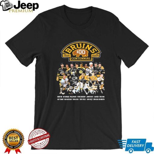 Legends Boston Bruins 100th Centennial 1924 2024 Signatures Shirt