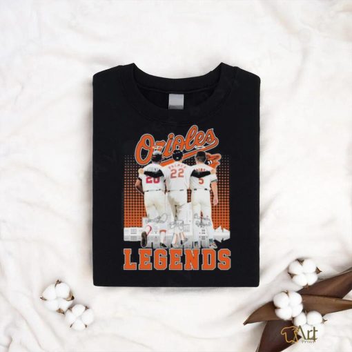 Legends Jim Palmer Brooks Robinson And Frank Robinson Baltimore Orioles Signatures Shirt