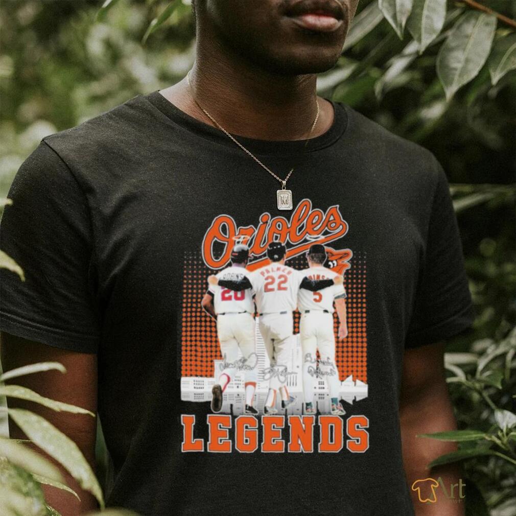 Legends Jim Palmer Brooks Robinson And Frank Robinson Baltimore Orioles  Signatures Shirt - Limotees