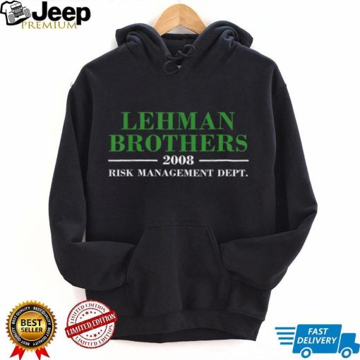 Lehman Brothers 2008 Risk Management Dept T Shirt