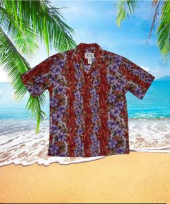 Lei of Aloha Red Cotton Poplin Men s Hawaiian Shirt