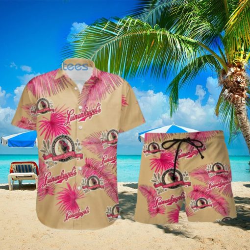 Leinenkugel s Lover Gift Palm Leaves Pattern Tropical Hawaiian Shirt