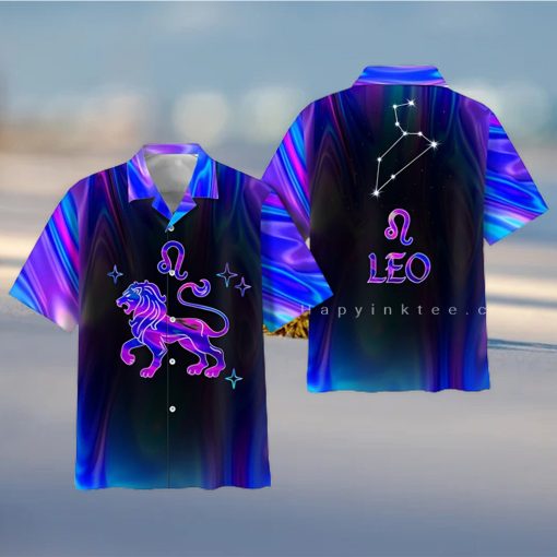 Leo Zodiac Ultra Holo Star Zodiac Gift Hawaii Shirt