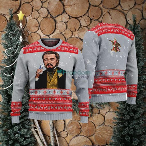 Leonardo Dicaprio Drink Beer Anheuser Busch Grey Funny Ugly Christmas Sweater Gift For Fans