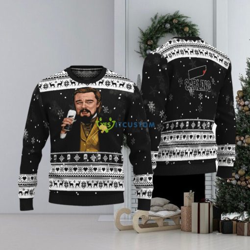 Leonardo Dicaprio Drink Beer Carling Black Ugly Christmas Sweater