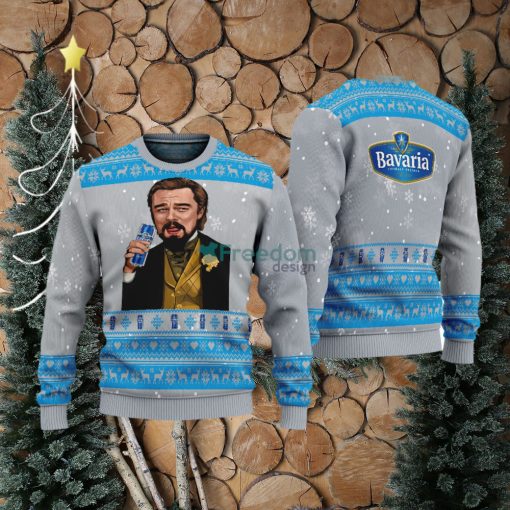 Leonardo Dicaprio Drink Beer bavaria Grey Funny Ugly Christmas Sweater Gift For Fans