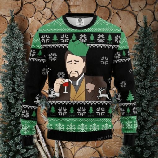 Leonardo Dicaprio Drinking Meme Womens Ugly Sweater