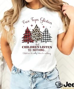 Leopard Plaid Christmas Trees Listen Shirt