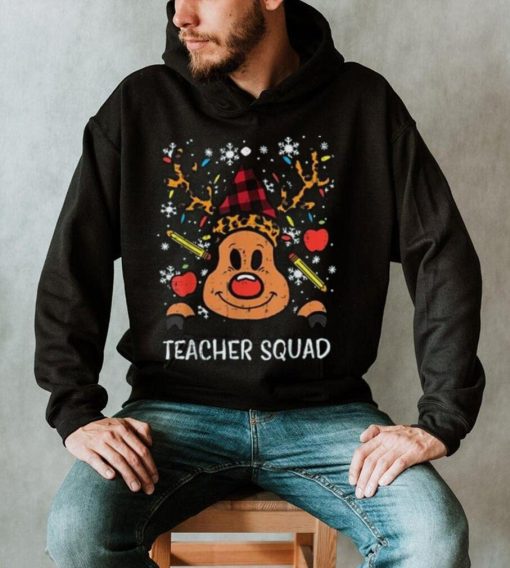 Leopard Plaid Reindeer Teacher Squad Christmas Xmas Women Unisex Shirt