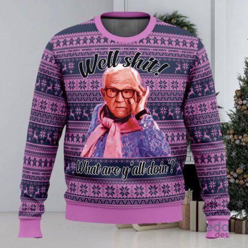 Leslie Jordan Well Shit 3D Ugly Christmas Sweater Christmas Gift Ideas Party Gift