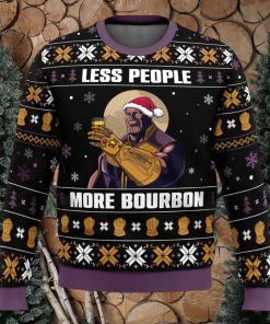 Less People More Bourbon Marvel Comics Ugly Christmas Sweater