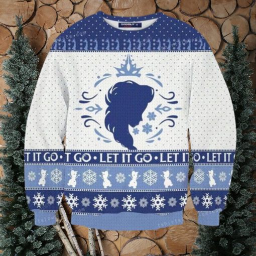 Let It Go Elsa Ugly Sweater Christmas Party