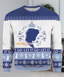 Let It Go Ugly Christmas Sweater, Let It Go Christmas Ugly Sweater Over Print