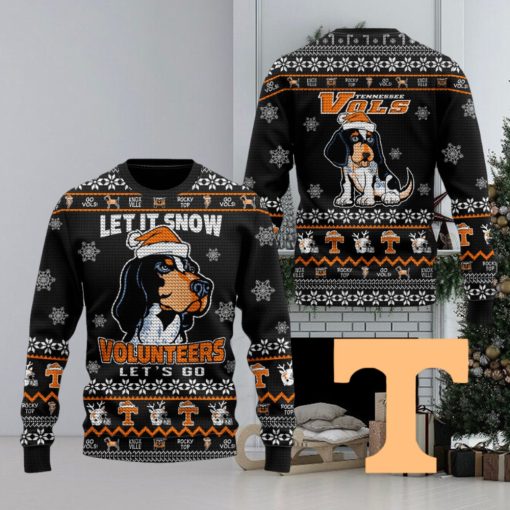 Let It Snow Volunteers Vols Let’s Go Rocky Top Ugly Christmas Sweater