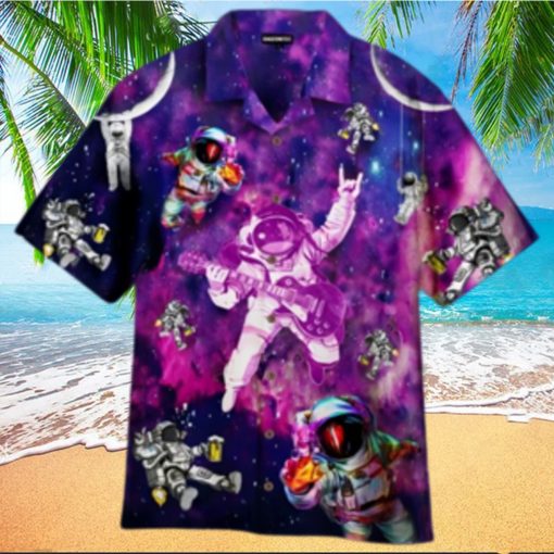 Let s Rock Astronaut Tropical Hawaiian Shirt