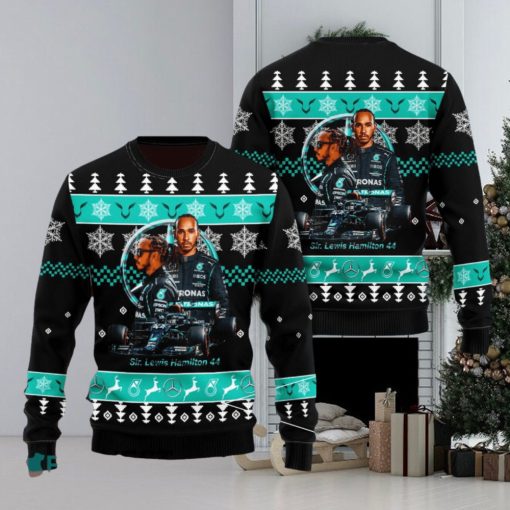 Lewis Hamilton F1 3D Ugly Christmas Sweater
