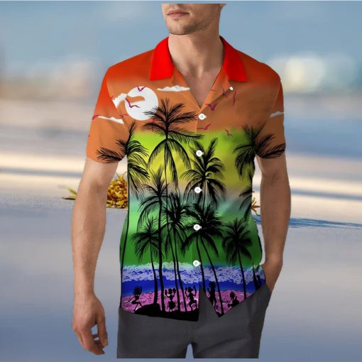 Lgbtq Gay Lesbian Beach Coconut Hawaiian Shirt