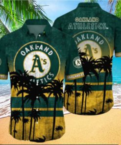 Oakland Athletics MLB Logo Coconut Tropical Hawaiian Shirt Beach Gift For Fans