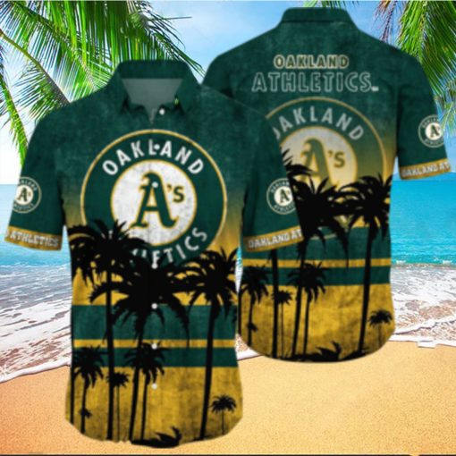 Oakland Athletics MLB Logo Coconut Tropical Hawaiian Shirt Beach Gift For Fans