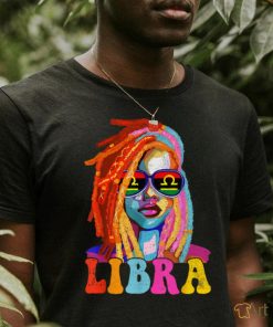 Libra Queen African American Loc'd Women Zodiac Sign T Shirt