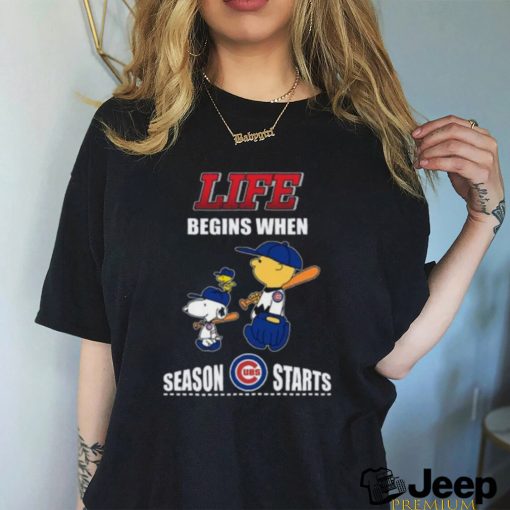 Life Begins When Season Cubs Statrs T Shirt