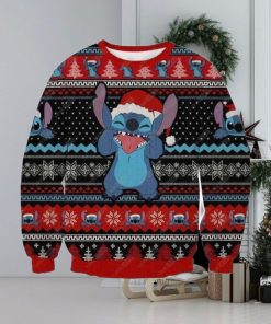 Light Lilo and Stitch Christmas Icy Knitted 3D Sweater For Thanksgiving