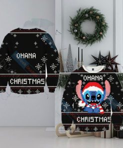 Light Lilo and Stitch Christmas Mulled Ugly 3D Sweater For Thanksgiving