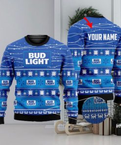 Light Line Personalized Bud Light Beer 3D All Over Printed Ugly Christmas Sweater Christmas Gift For Family