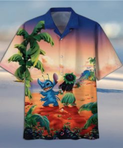 Lilo And Stitch Dancing On The Beach Hawaiian Shirt