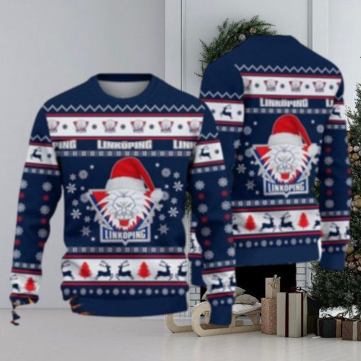 Linkoping HC 3D Ugly Christmas Sweater For Men And Women Sport Fans