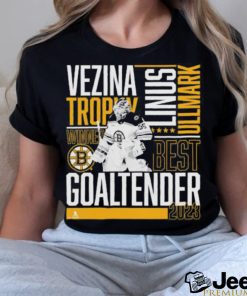 Linus Ullmark Boston Bruins 2023 Vezina Trophy Winner T Shirt