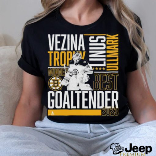 Linus Ullmark Boston Bruins 2023 Vezina Trophy Winner T Shirt