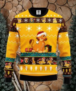 Lion King Simba Ugly Christmas Sweater Yellow Ideas For Men Women