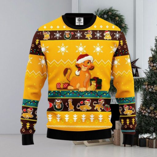 Lion King Ugly Christmas Sweater Simba Lion King Xmas Animal Kingdom Christmas Movie Christmas